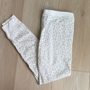 Old Navy Cream and White Leopard Print Pajama Pants